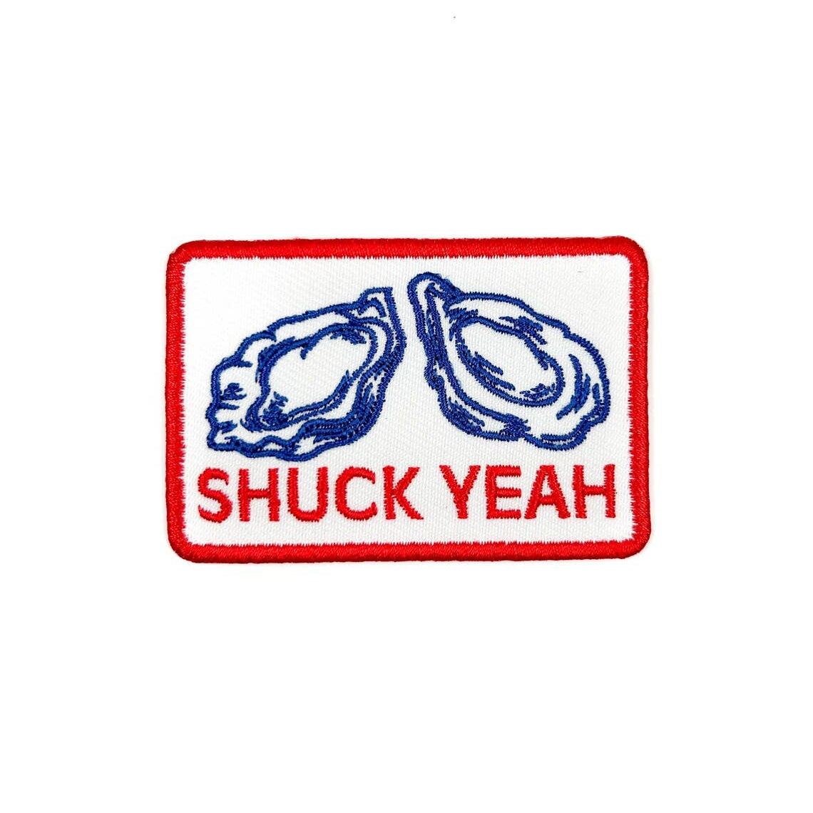 Shuck Yeah Embroidered Iron-on Sew-on Patch Oyster Beach