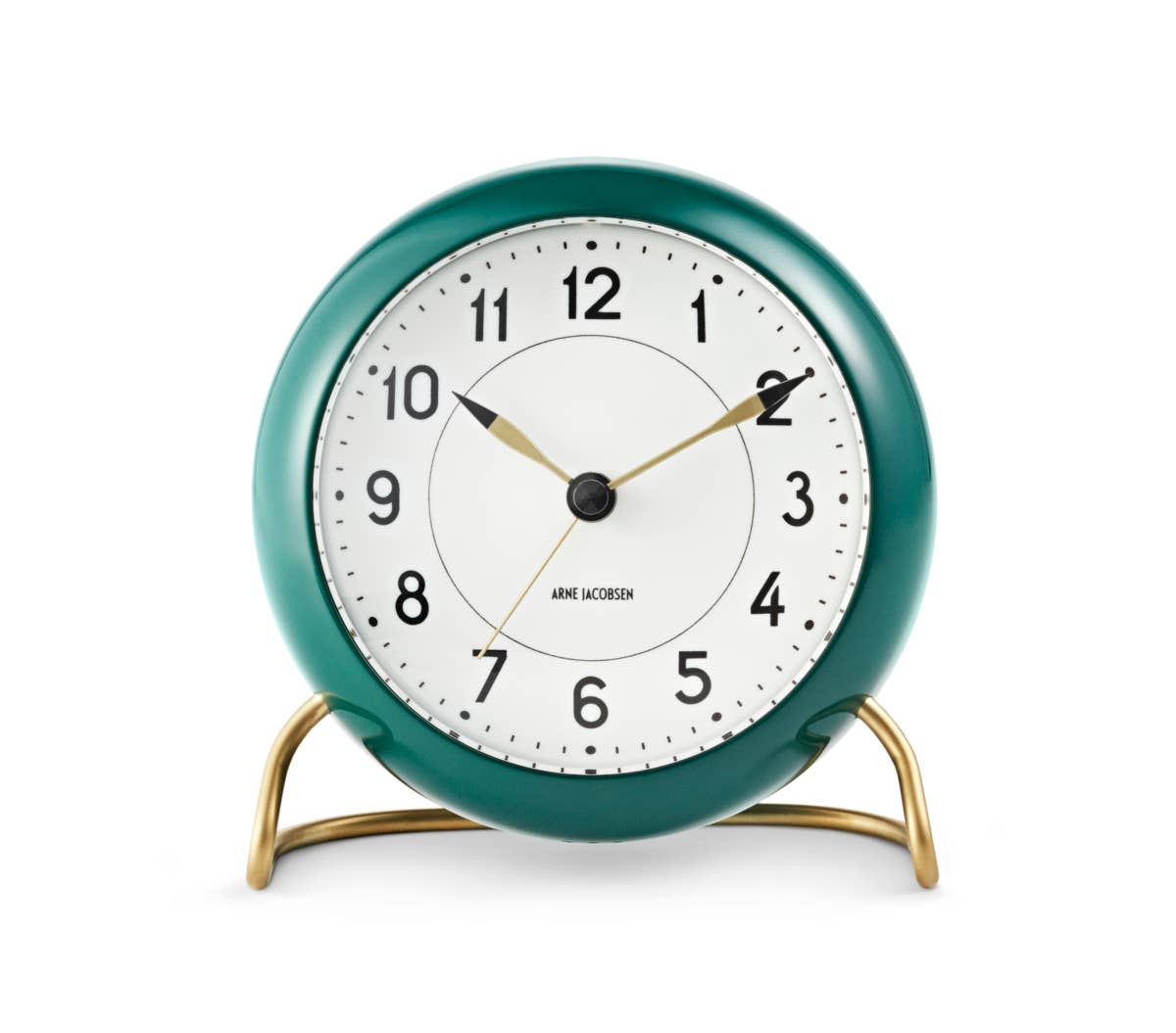 Arne Jacobsen - Station - 4.3" Dia. Table Clock w/ Alarm
