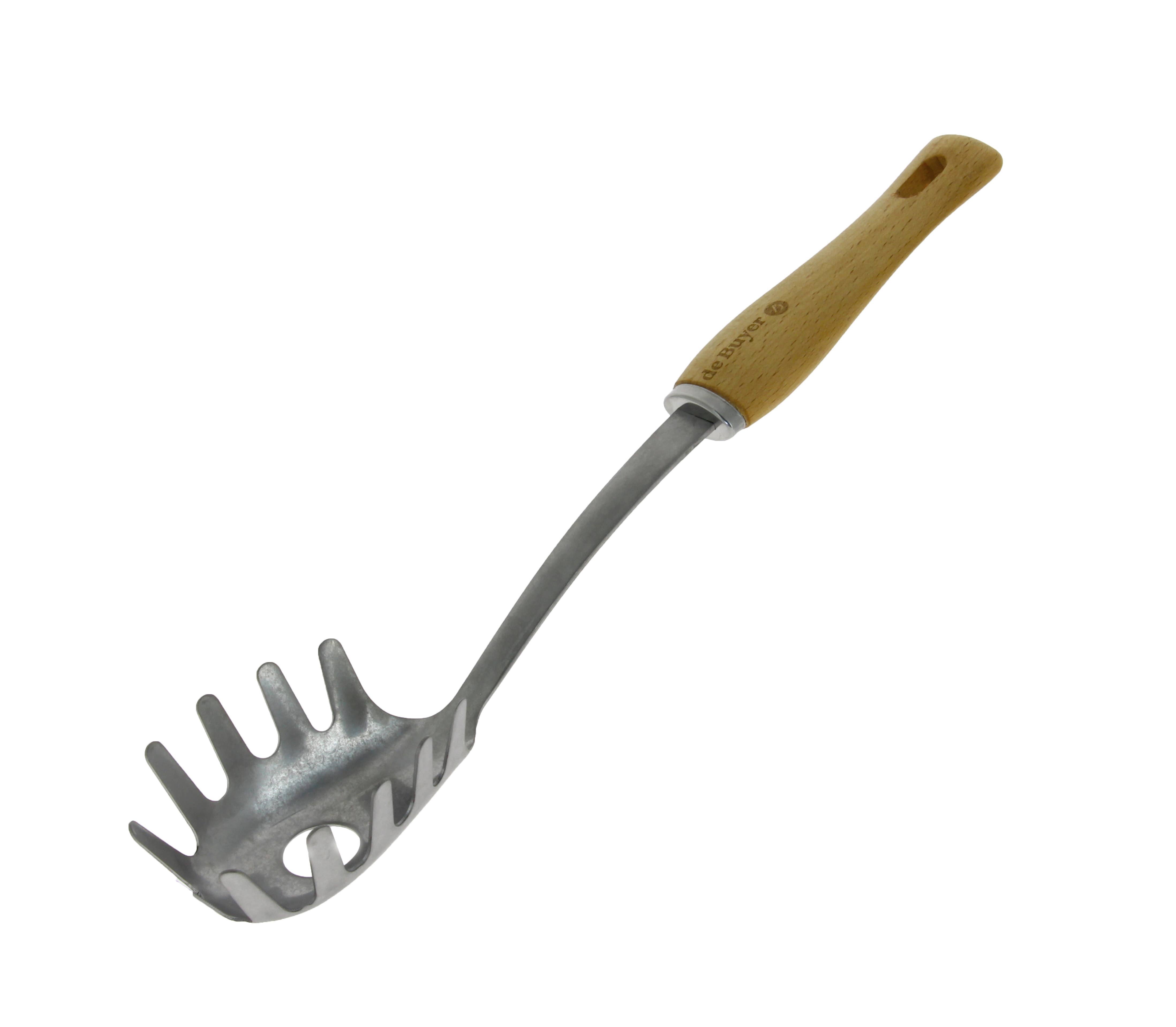 SPAGHETTI SPOON STAINLESS STEEL WOOD - B BOIS