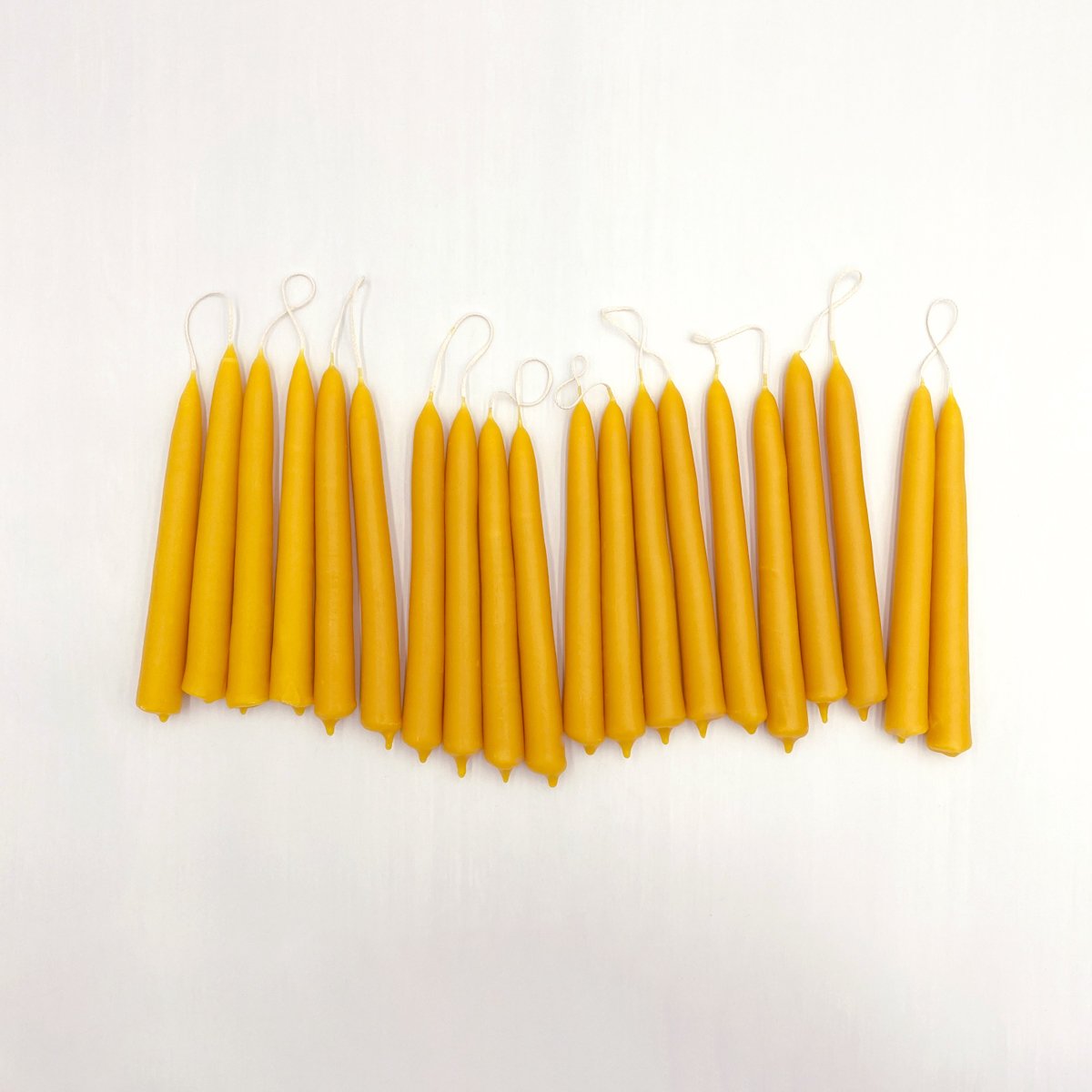 Hand-Dipped Beeswax Tapers - pair