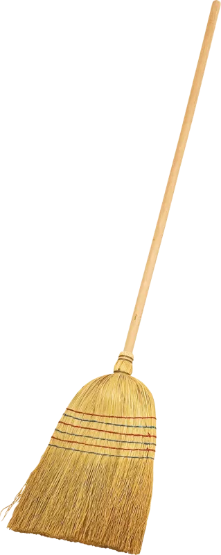 Rice Straw Broom w/ Beechwood Handle