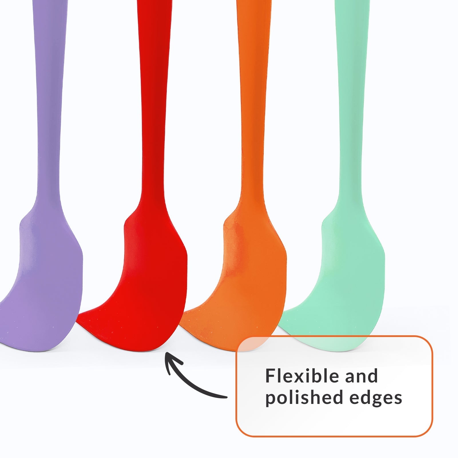 3 Piece Silicone Spatula Set - Orange