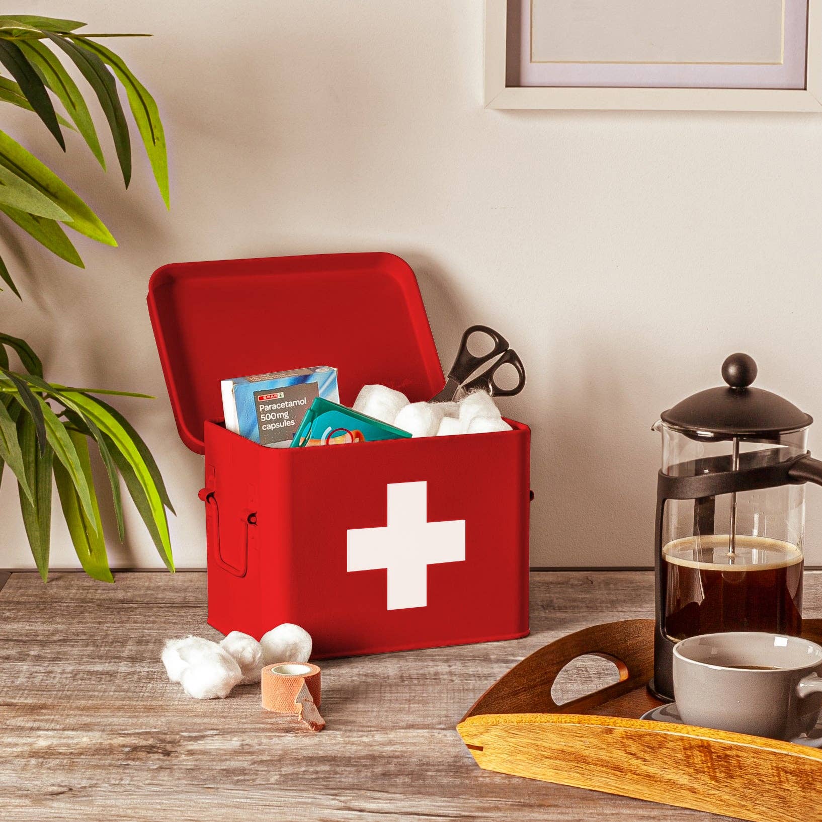 Harbour Housewares First Aid Storage Canister - Red