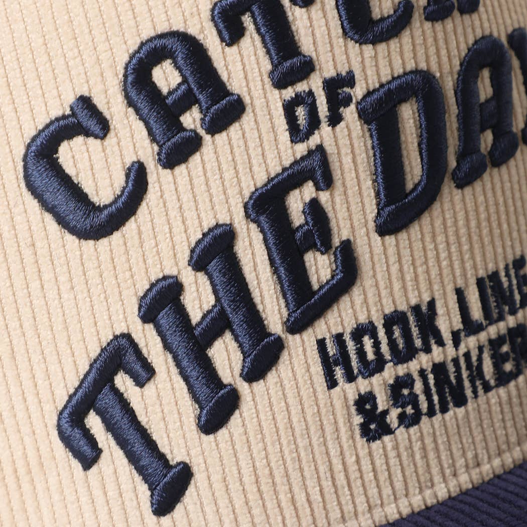 CATH OF THE DAY 3D Embroidered Corduroy Trucker Hat