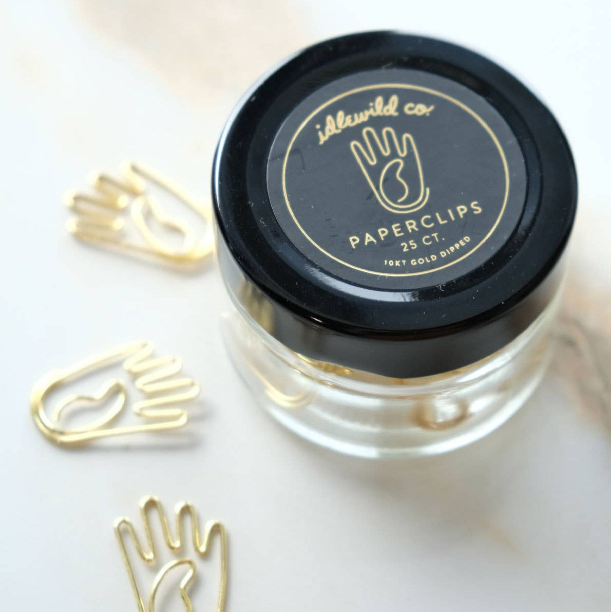 Gold Plated Paper Clips - Hand