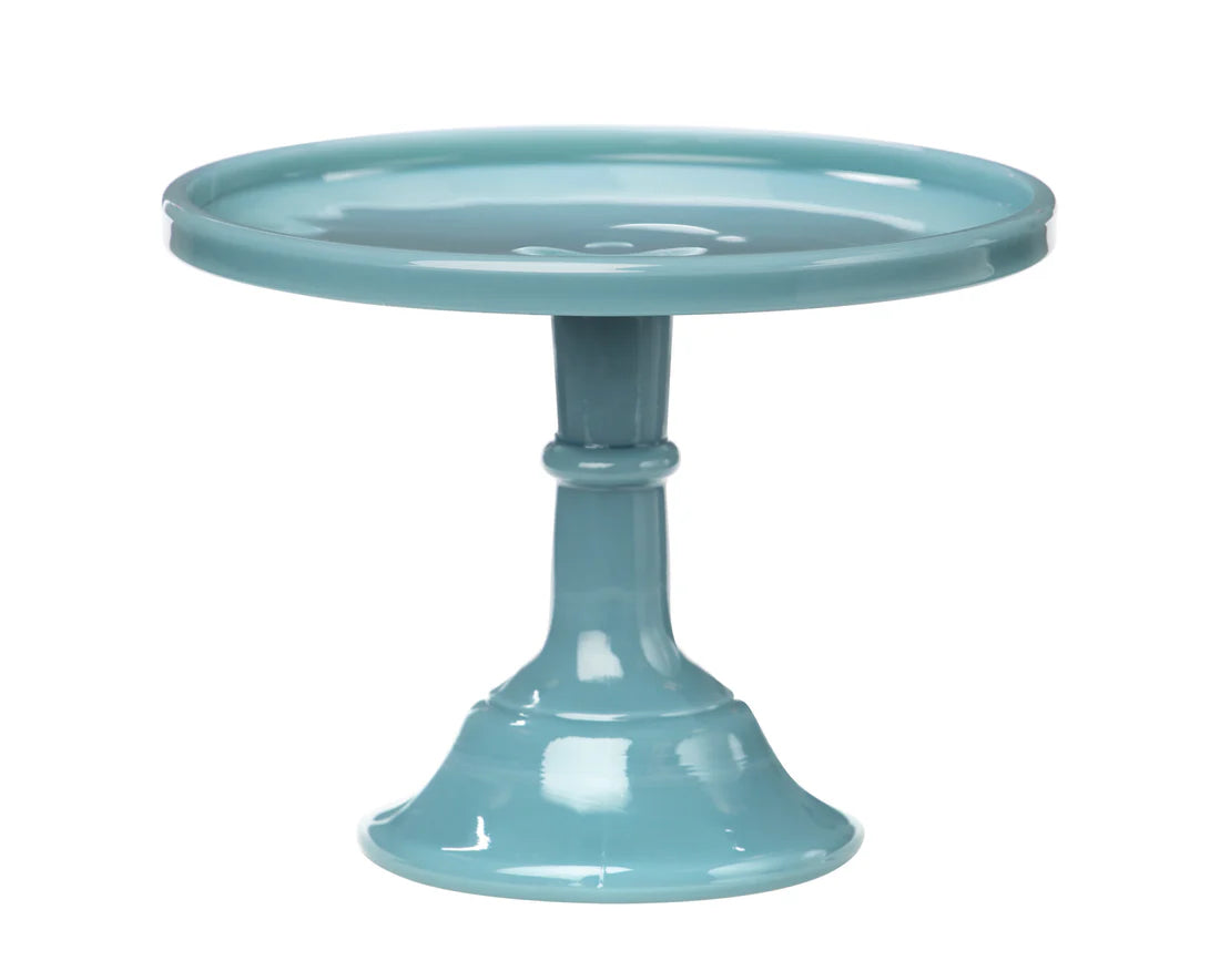 Georgia Blue Glass Cake Stand, 12"