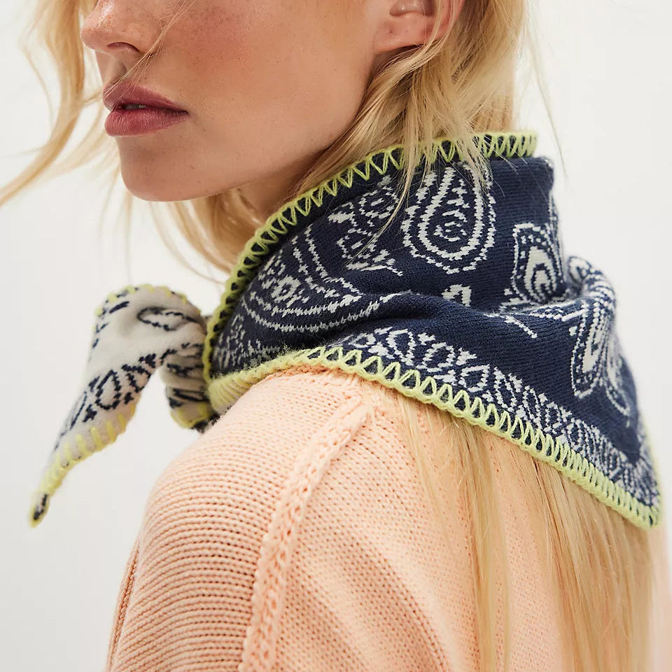 Carmen Knitted Triangle Scarf
