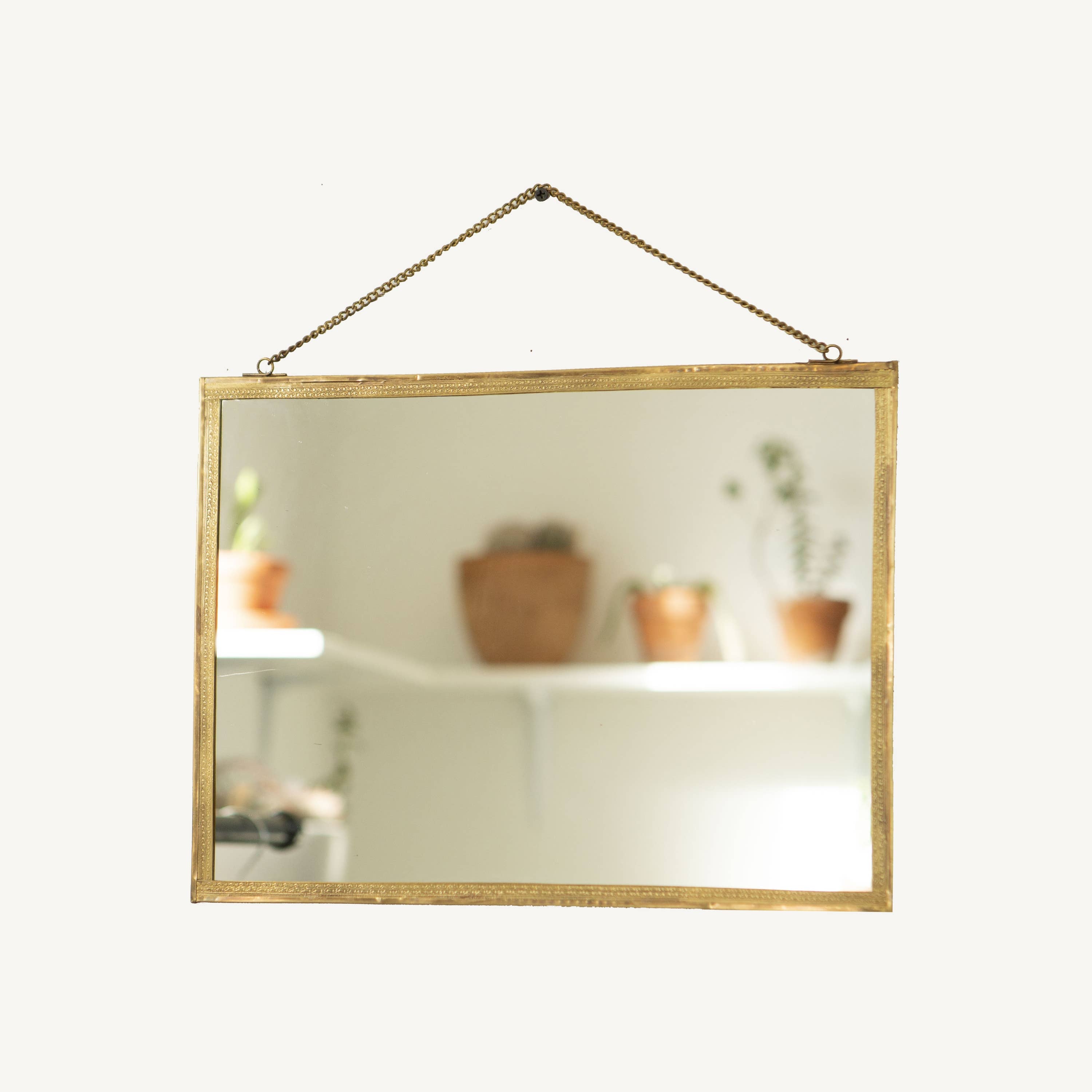 Gold Brass Mirror - 16x12