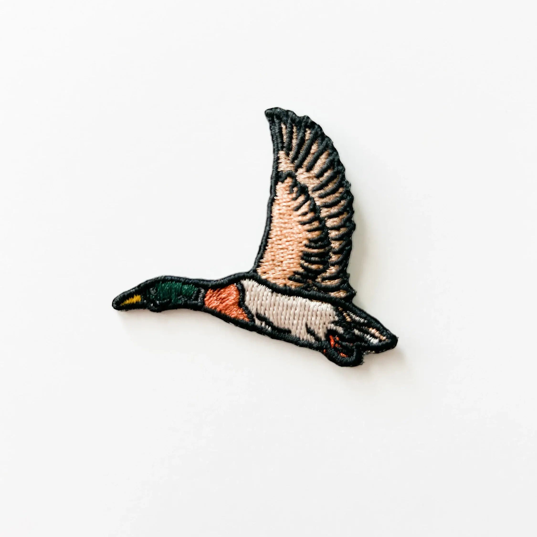 3 inch Flying Mallard Duck Embroidered Iron-On Patch