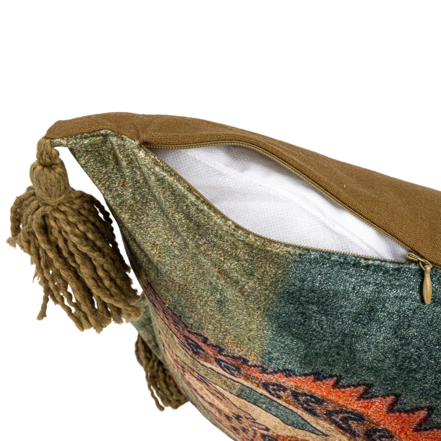 Cotton Velvet Printed Lumbar Pillow