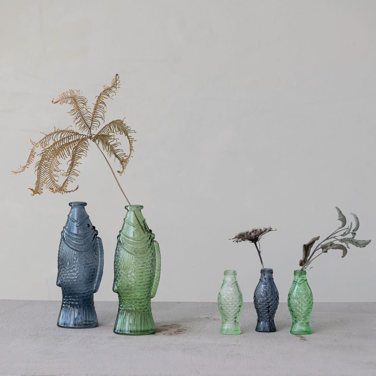 Glass Fish Shaped Vase