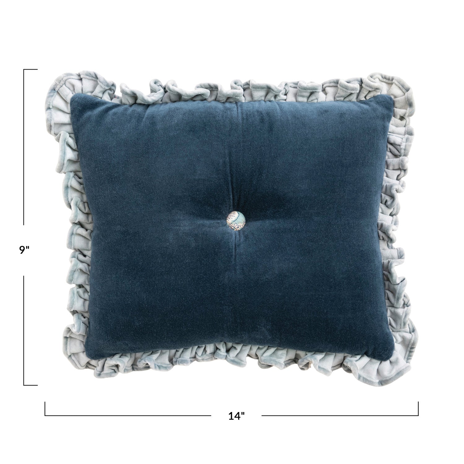 Cotton Velvet Tufted Lumbar Pillow