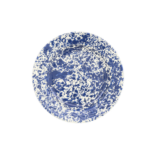 Splatter Dinner plate - navy and cream