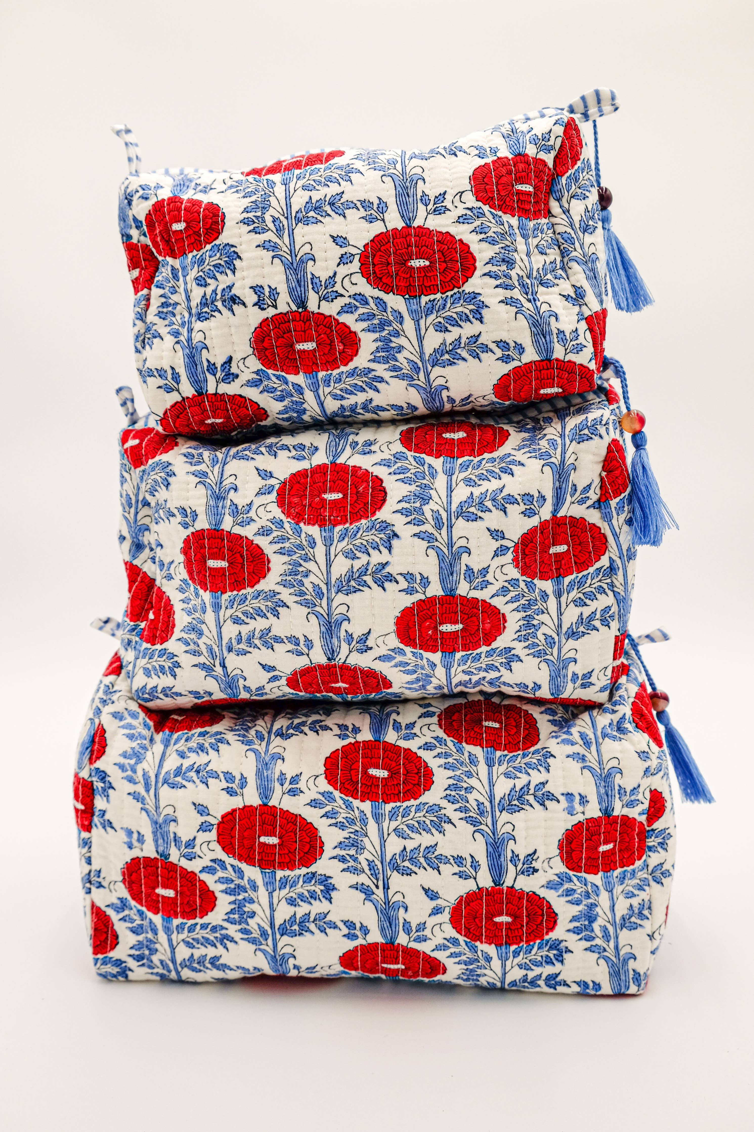 Araminta Blockprint Toiletry Bag