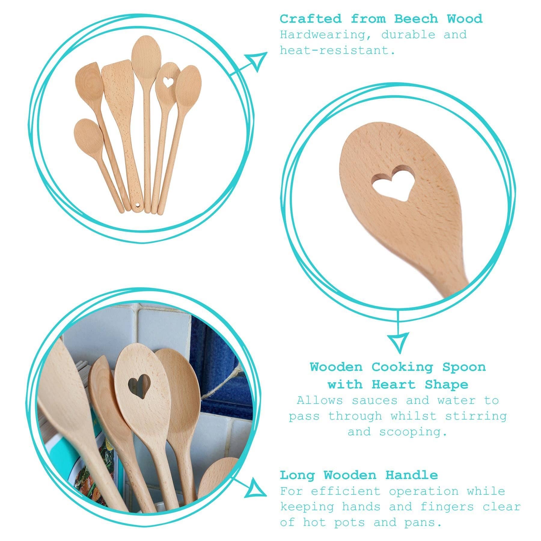 Wooden Heart Cooking Spoon