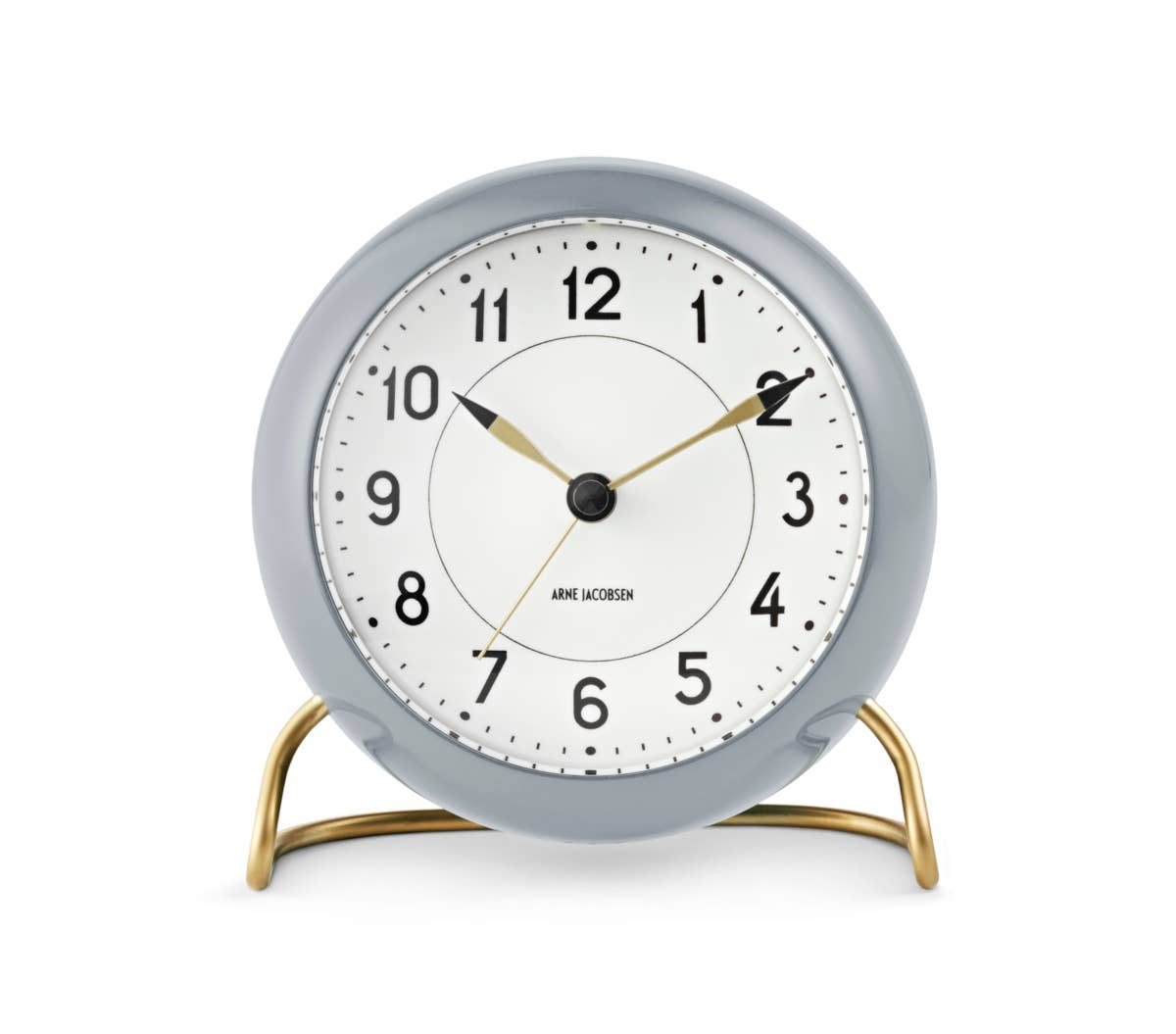 Arne Jacobsen - Station - 4.3" Dia. Table Clock w/ Alarm