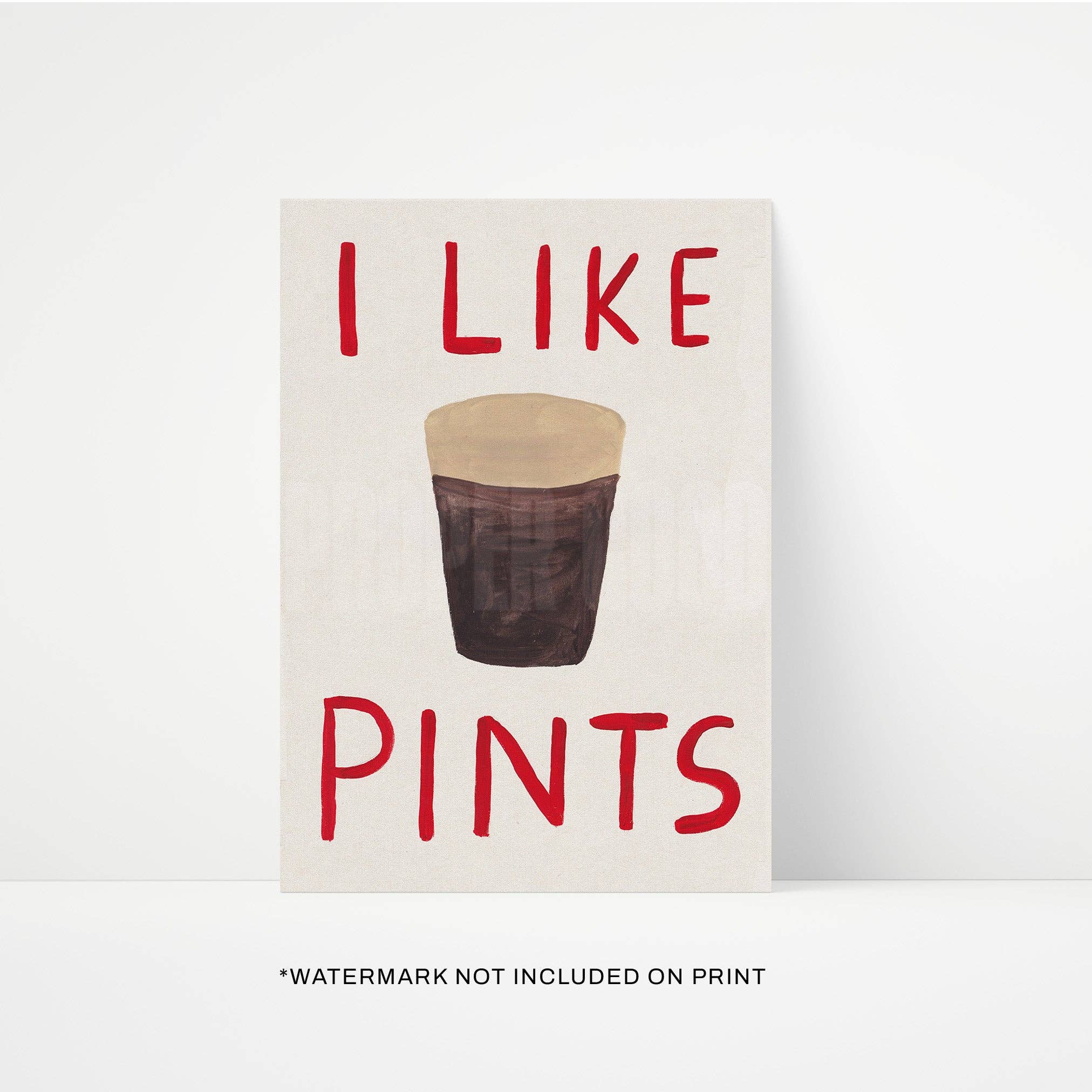 Beer Quote Art Print – "I Like Pints"
