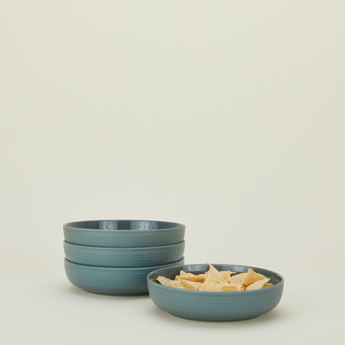 ESSENTIAL LOW BOWL - SET OF 4, PEACOCK