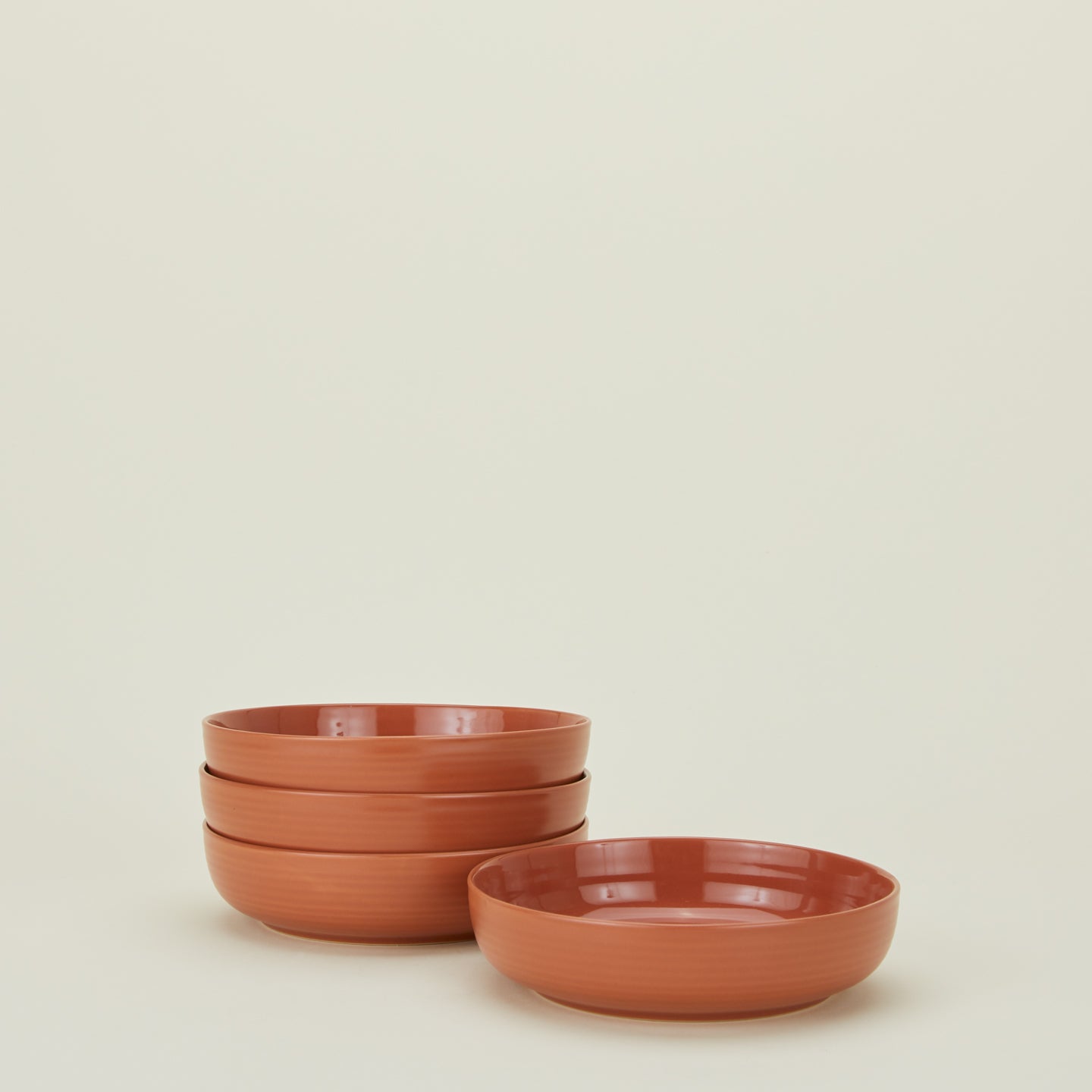 ESSENTIAL LOW BOWL - SET OF 4, TERRACOTTA