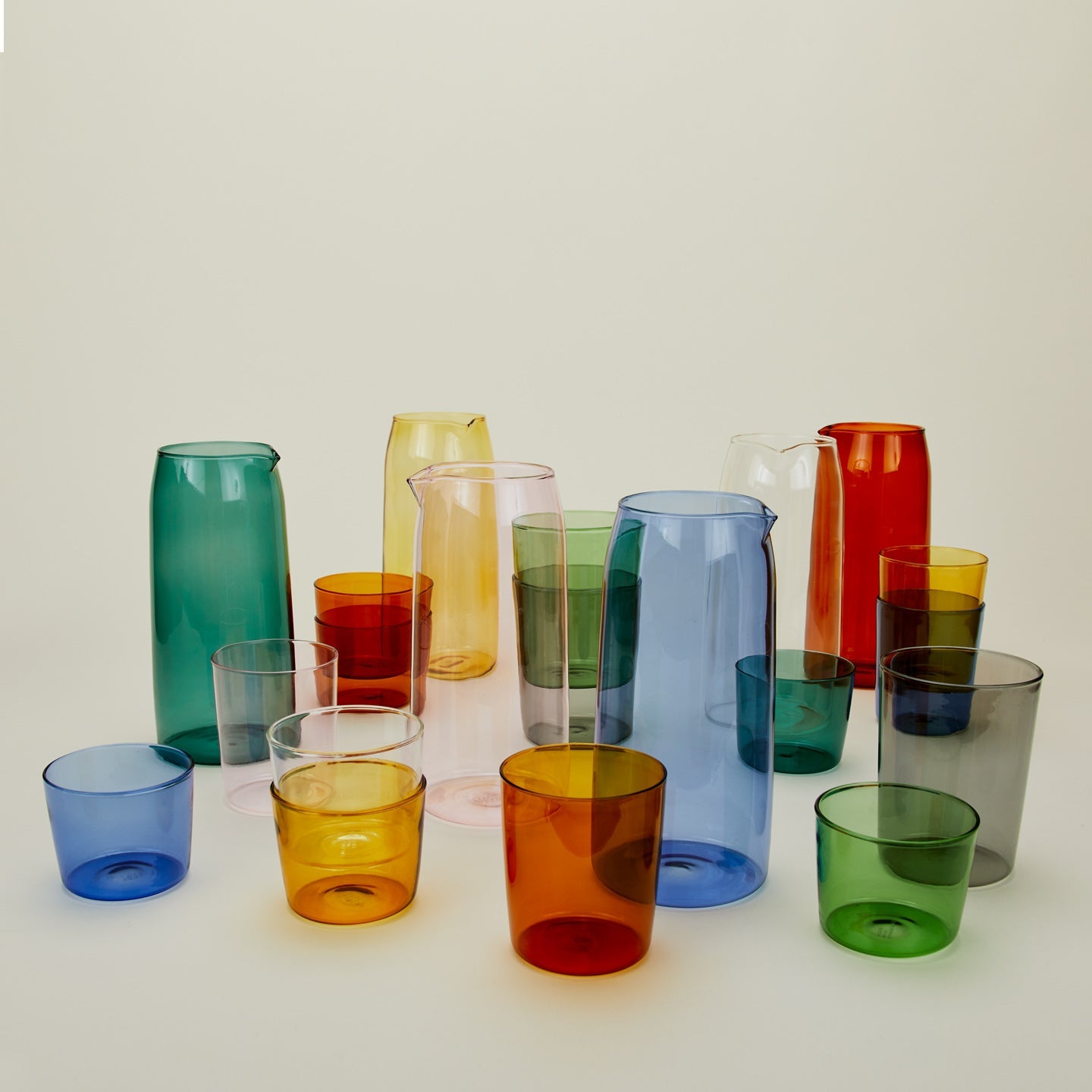 ESSENTIAL GLASSWARE - SET OF 4, PEACOCK