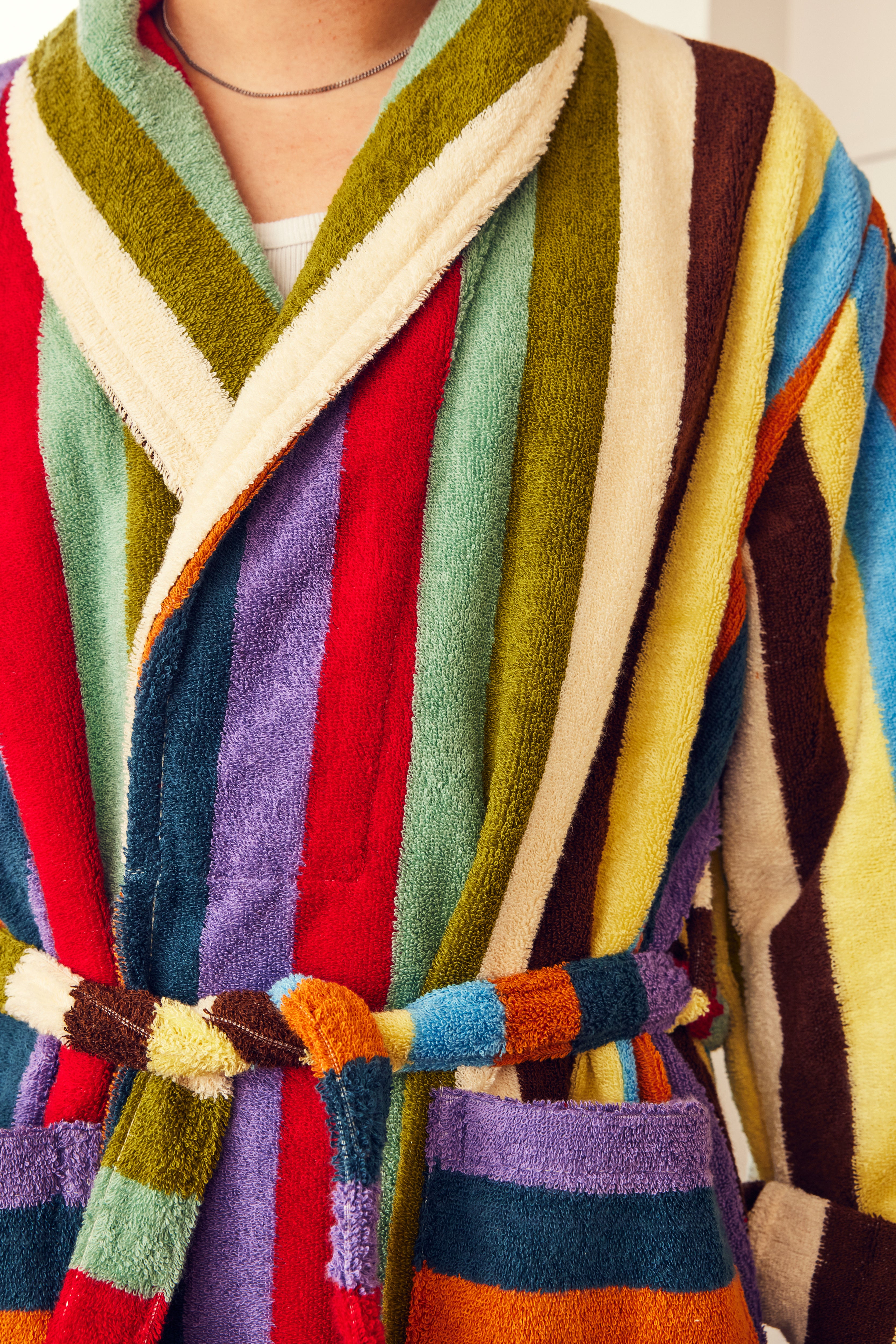 Eucalyptus Stripe Bathrobe
