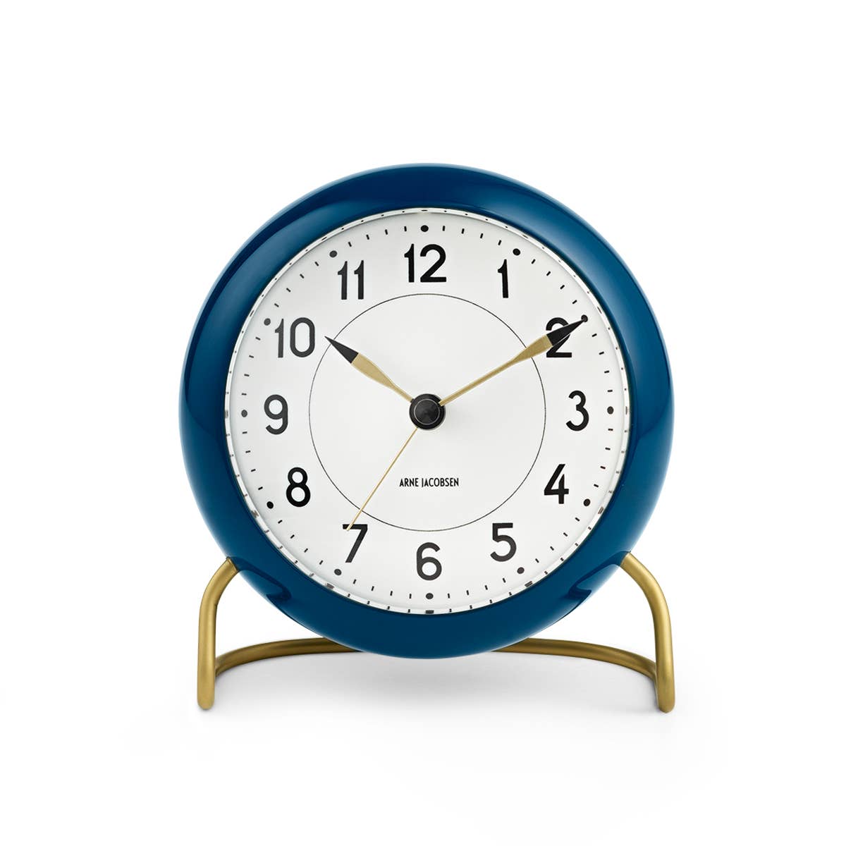 Arne Jacobsen - Station - 4.3" Dia. Table Clock w/ Alarm
