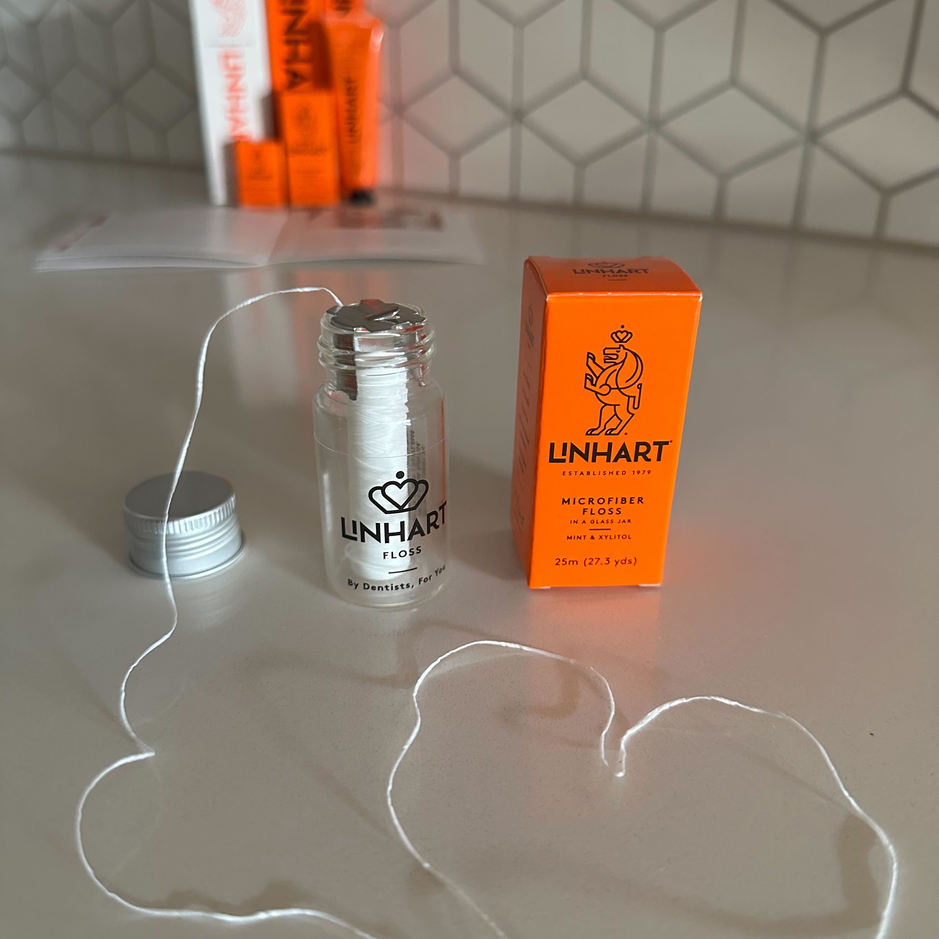 Dental Floss in Glass Bottle