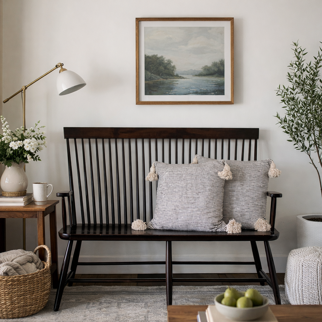 Hawthorne High Back Windsor Bench