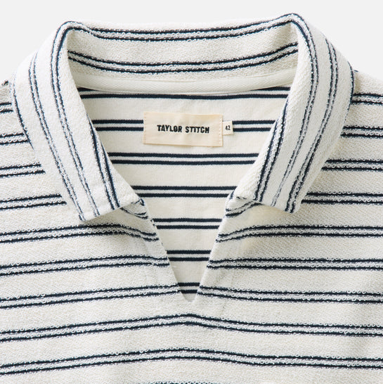 The Meridian Polo in Marine Stripe
