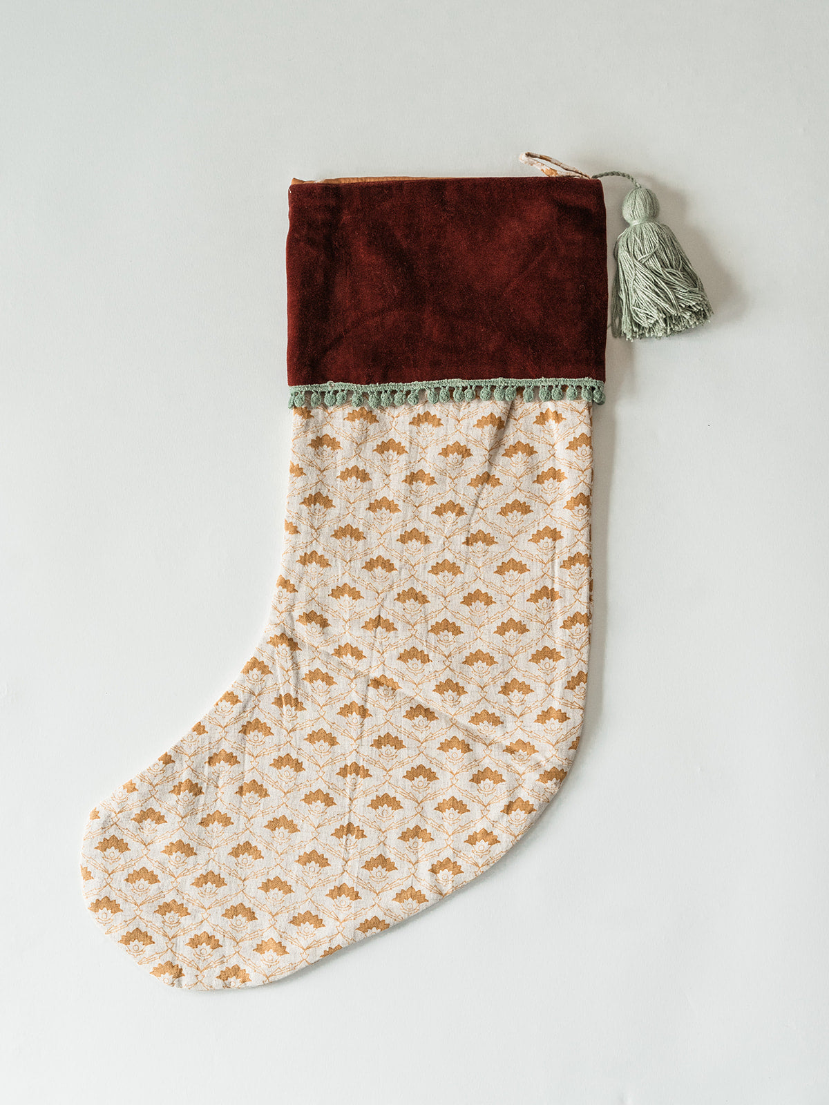 Regal Block Print Stocking