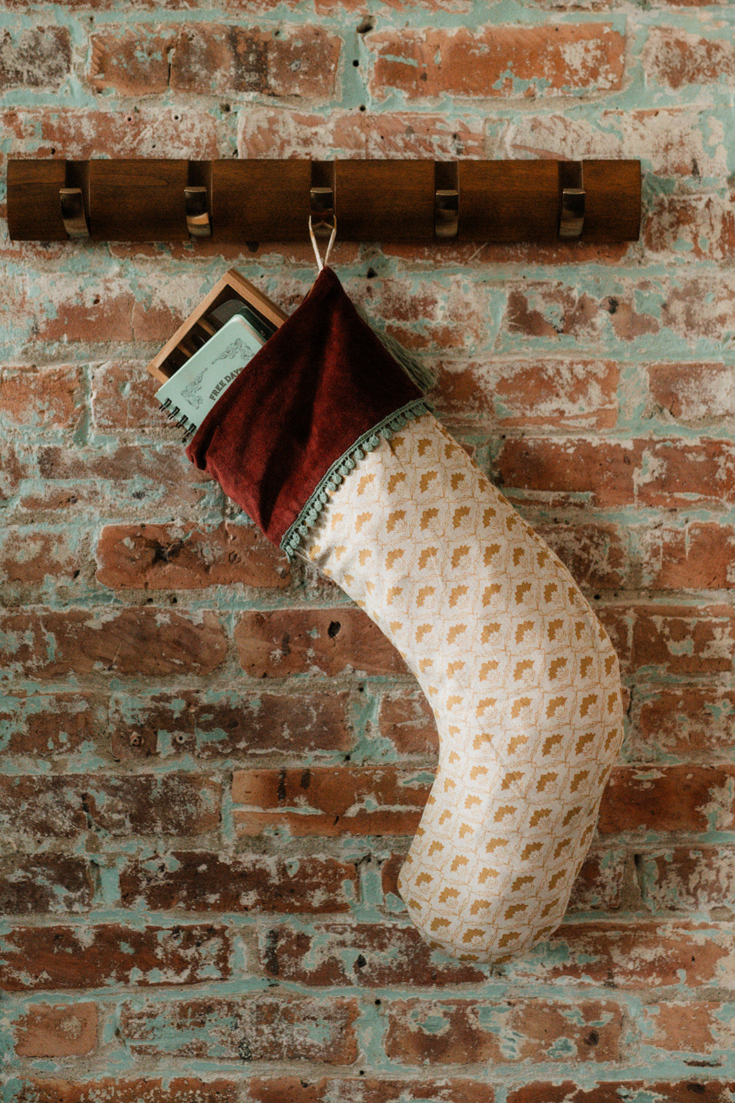 Regal Block Print Stocking