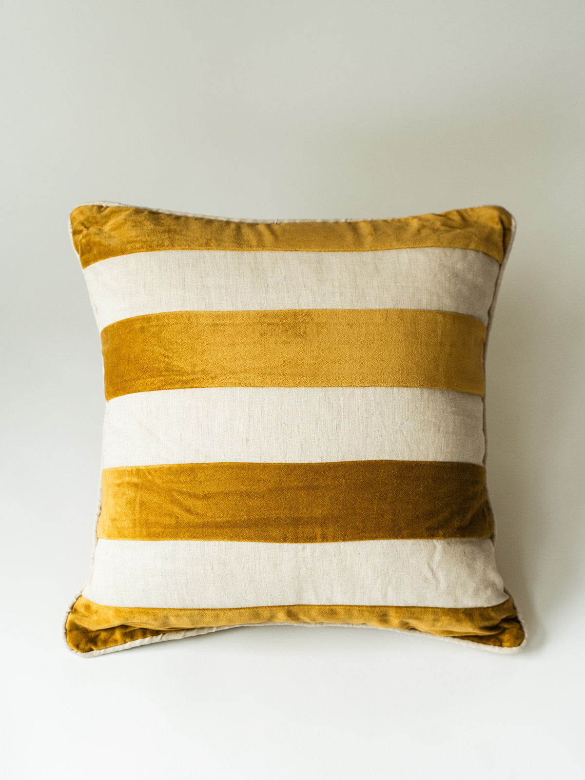 Velvet Linen Stripe Pillow