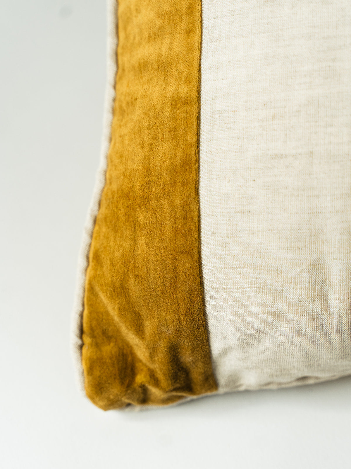 Velvet Linen Stripe Pillow