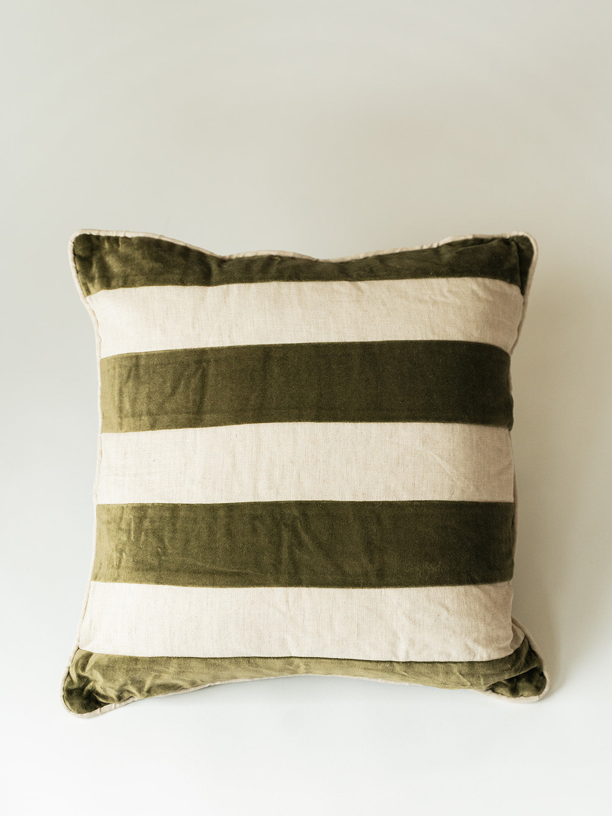 Velvet Linen Stripe Pillow