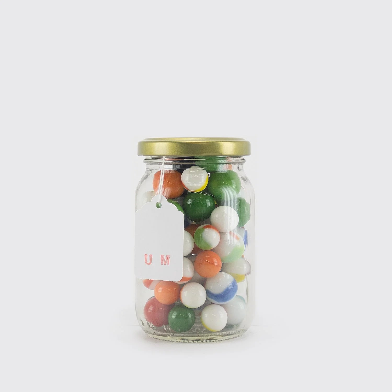 Assorted Marbles in Jar