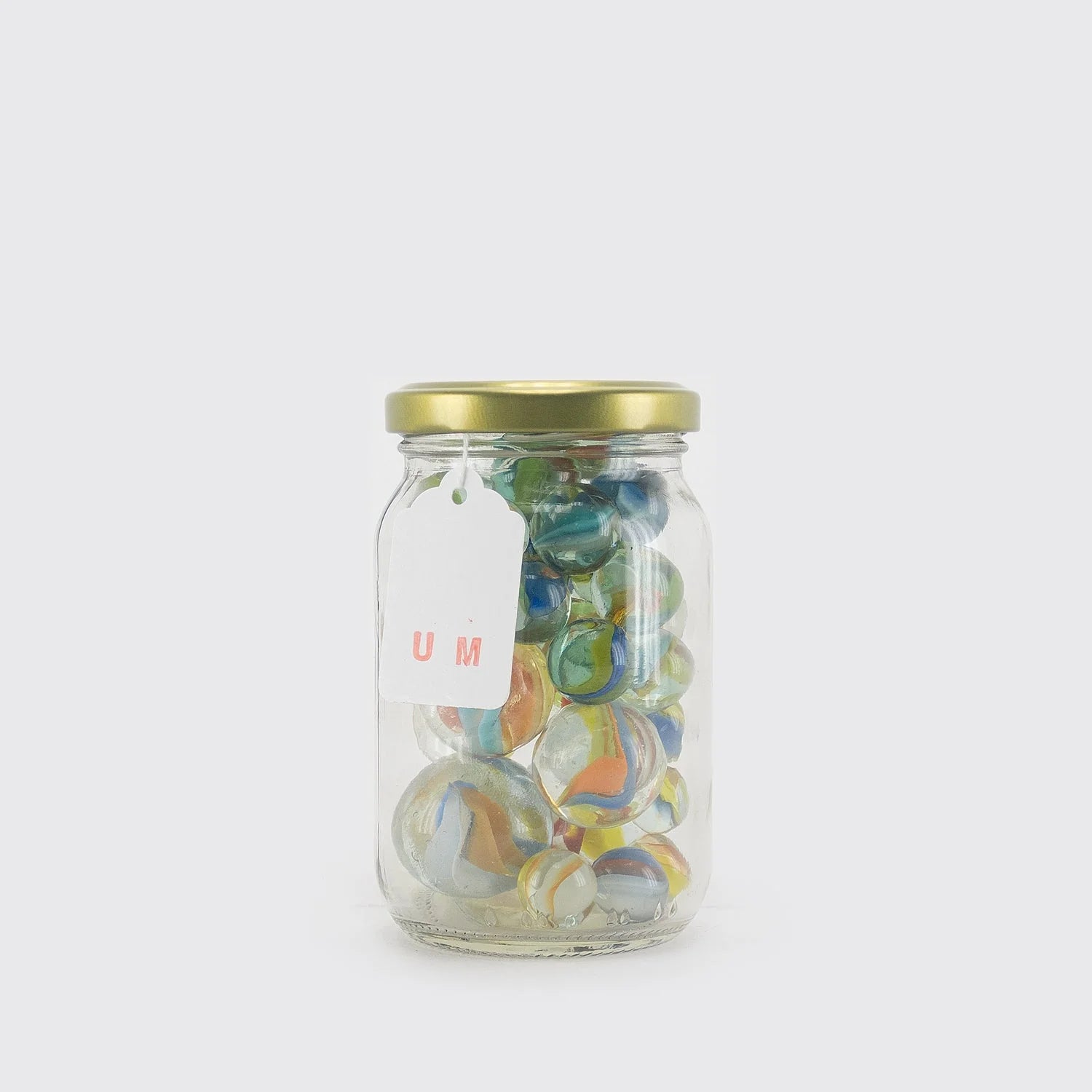 Assorted Marbles in Jar