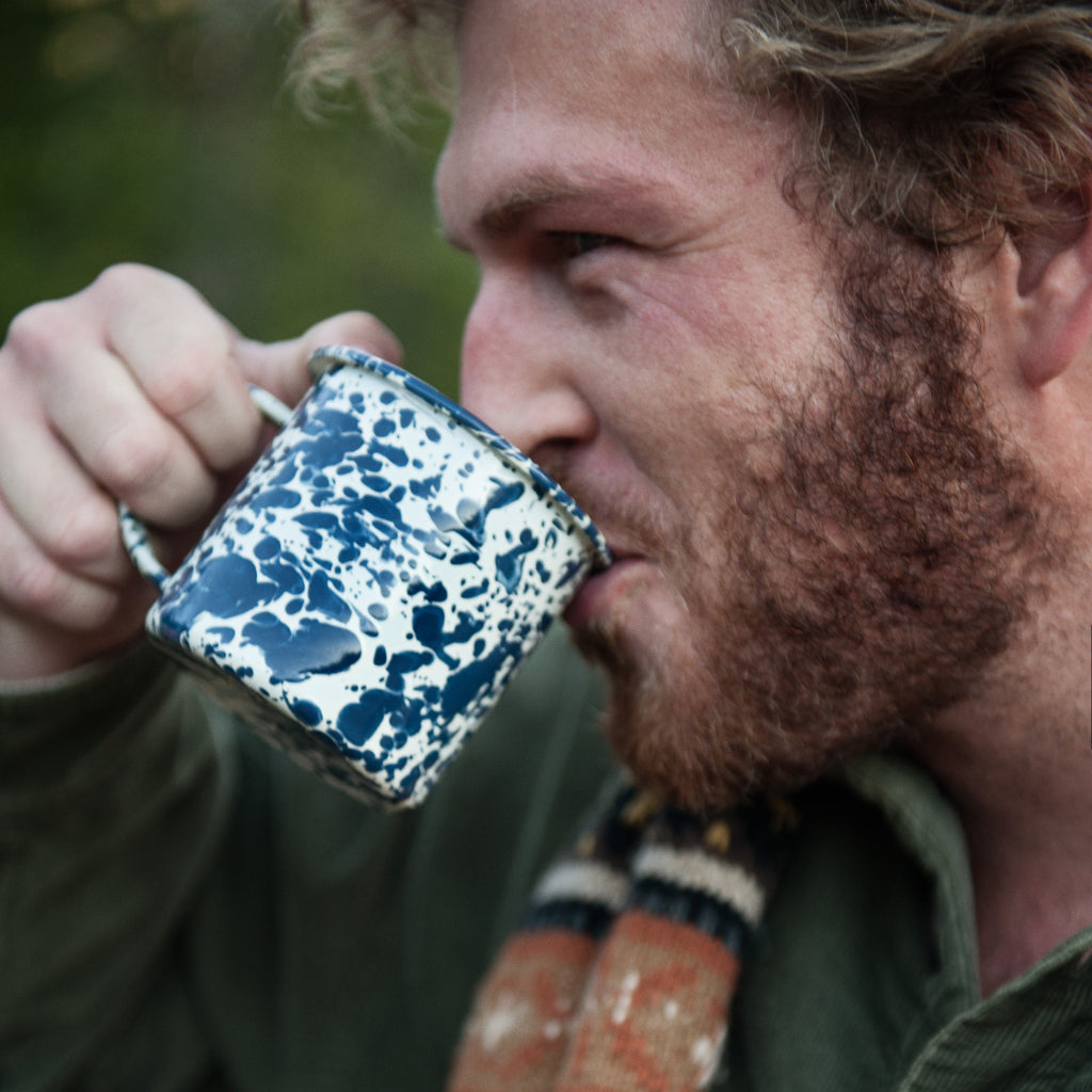 Splatter Mug - navy and cream