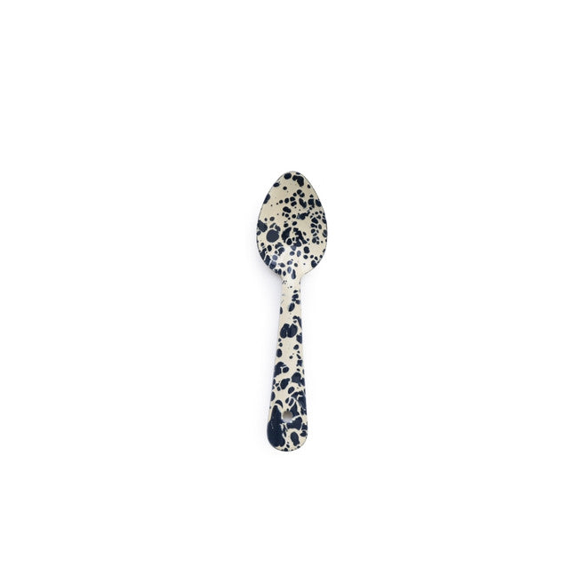 Splatter Small Spoon - navy and cream