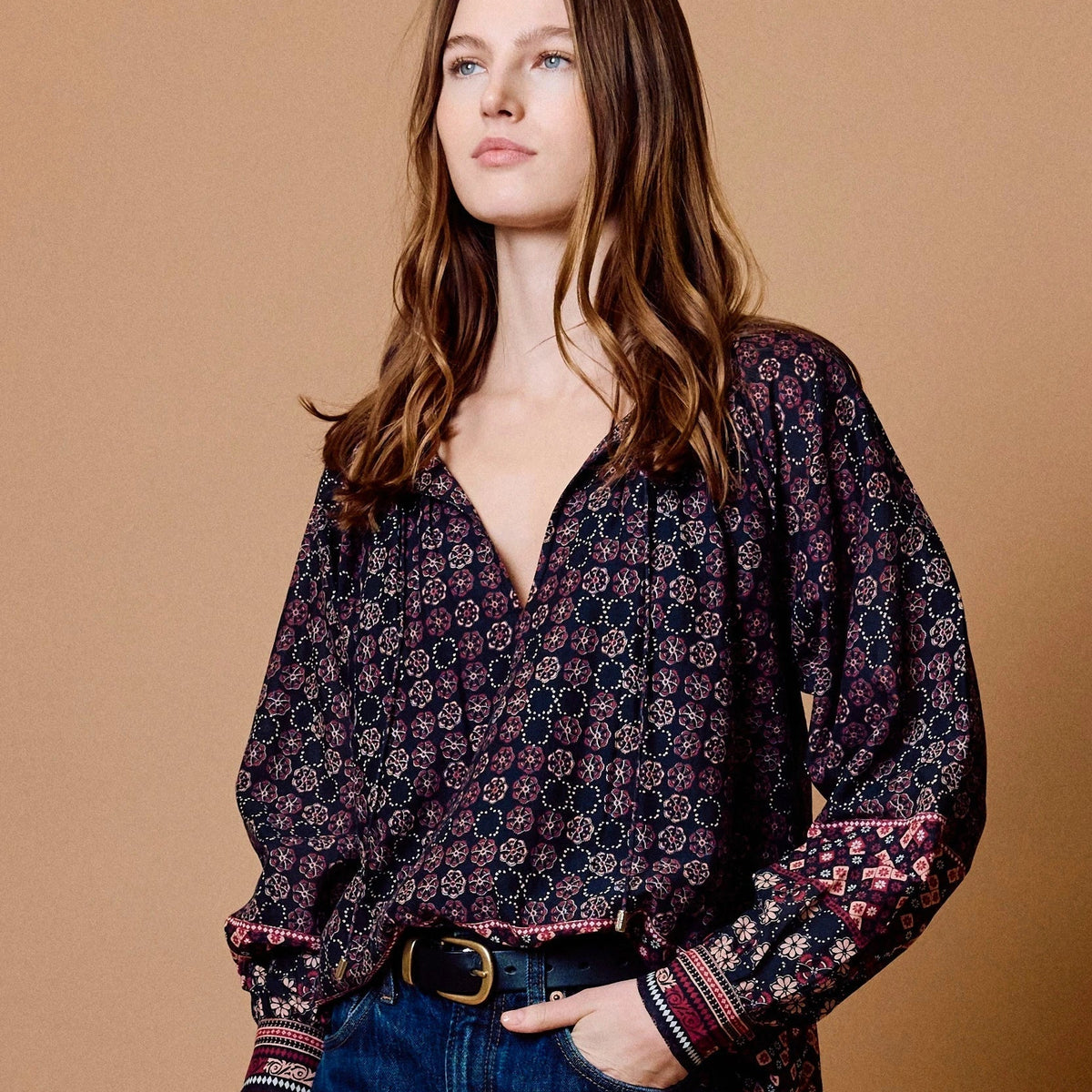 Sonya Top | Zocalo Rose Tan