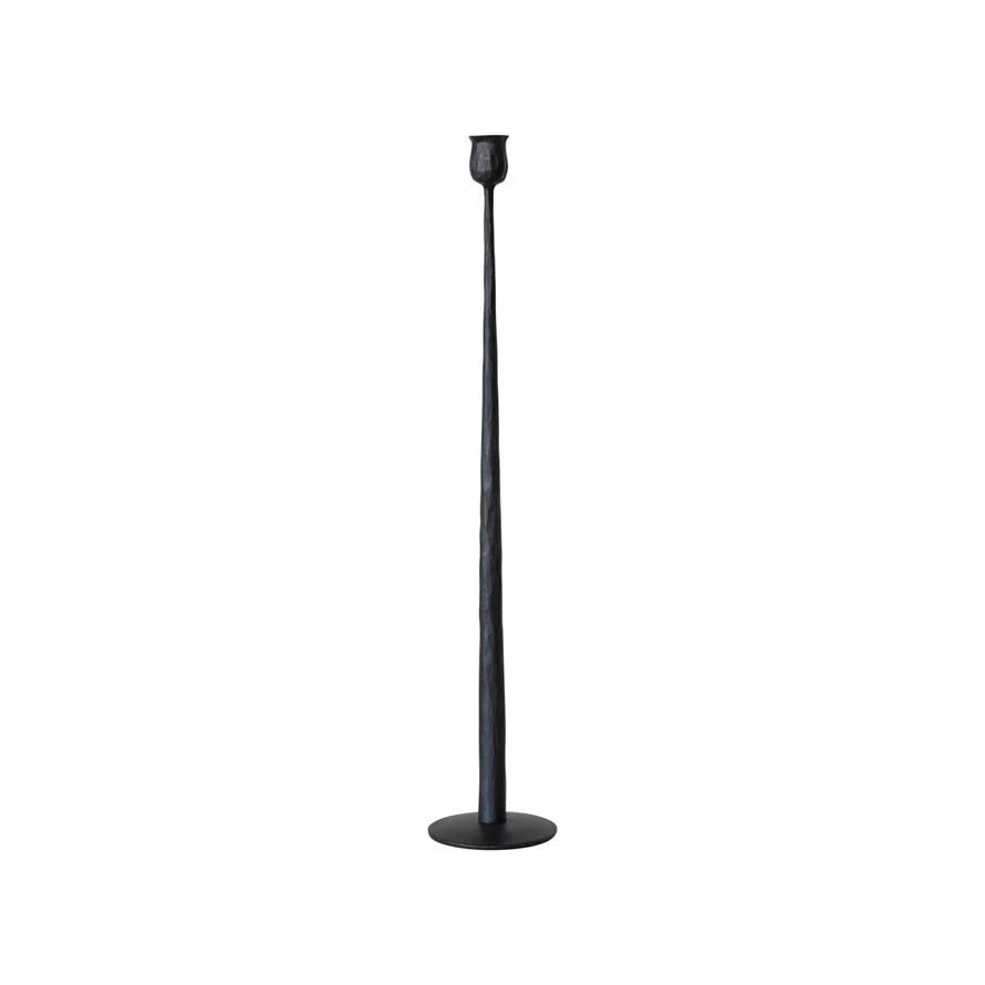 Hand Forged Cast Iron Taper Holder 24" high