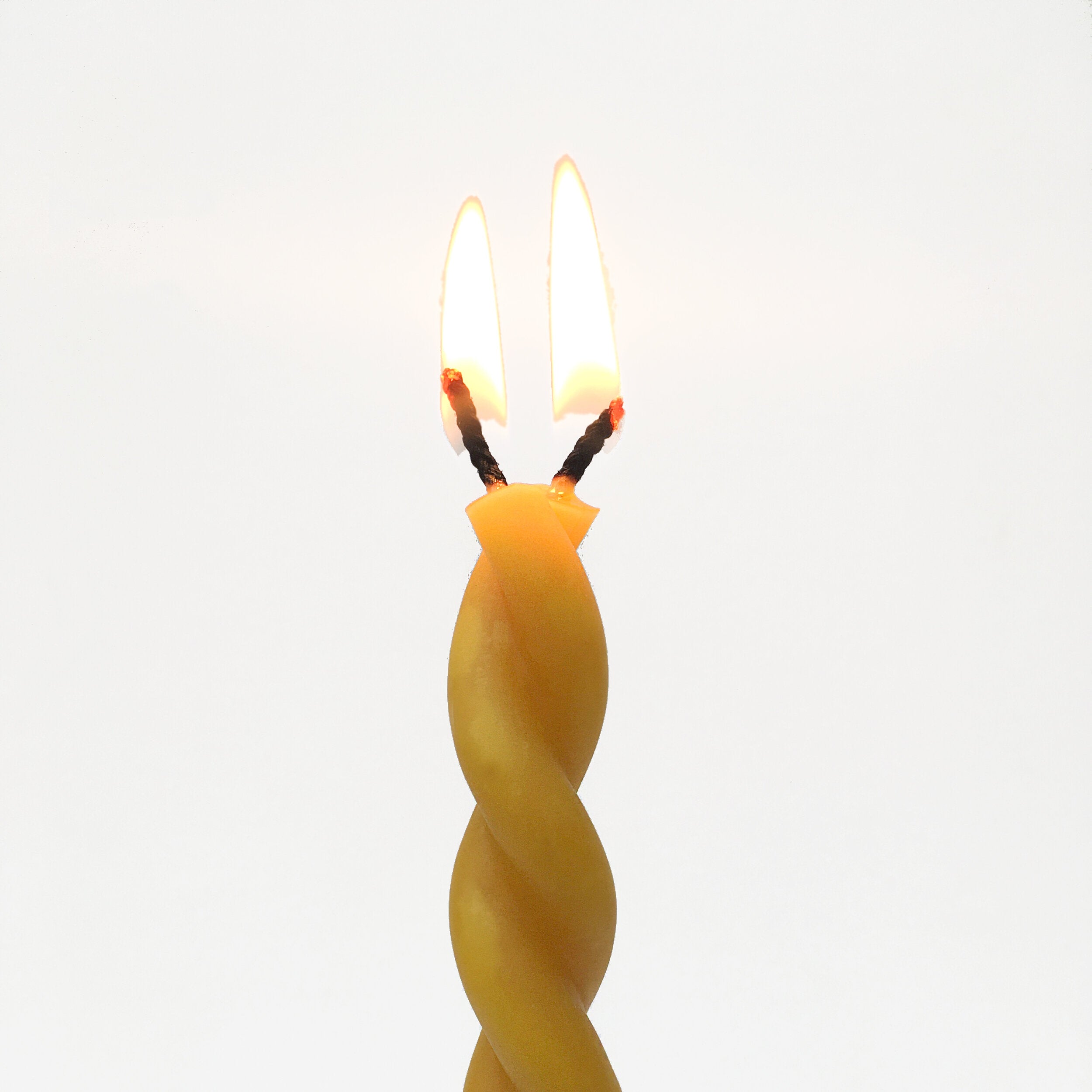 Twin Flame Beeswax Taper Candle