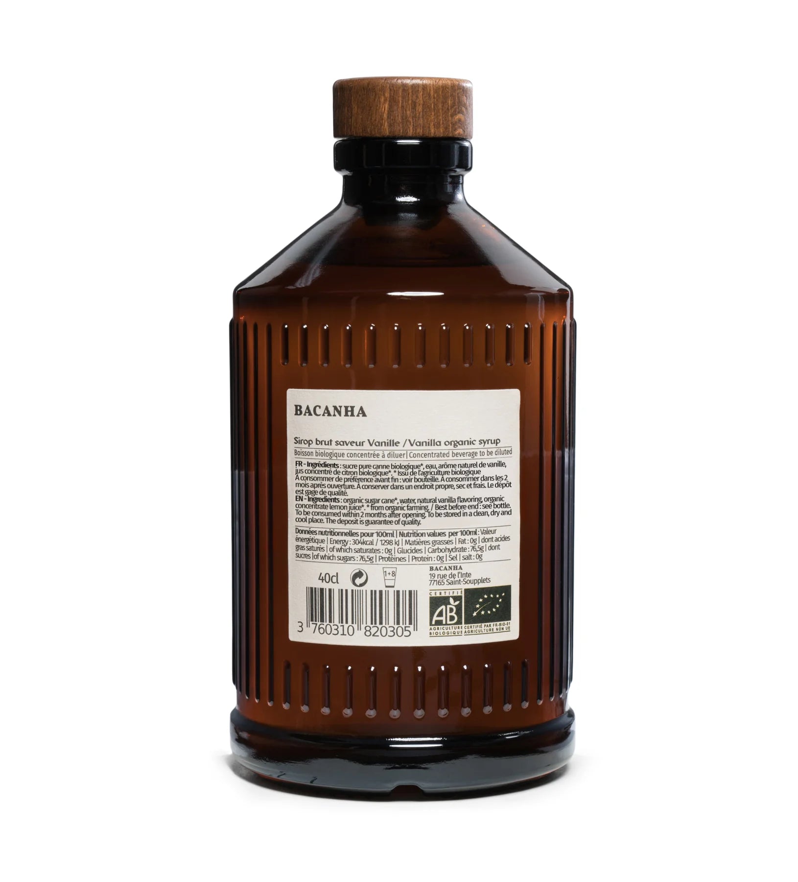 Raw Vanilla Syrup - Organic - 400ml