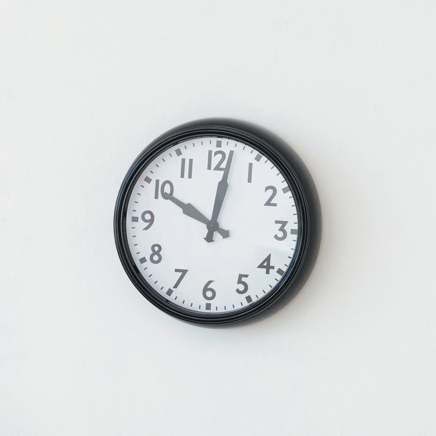 Black Metal Wall Clock