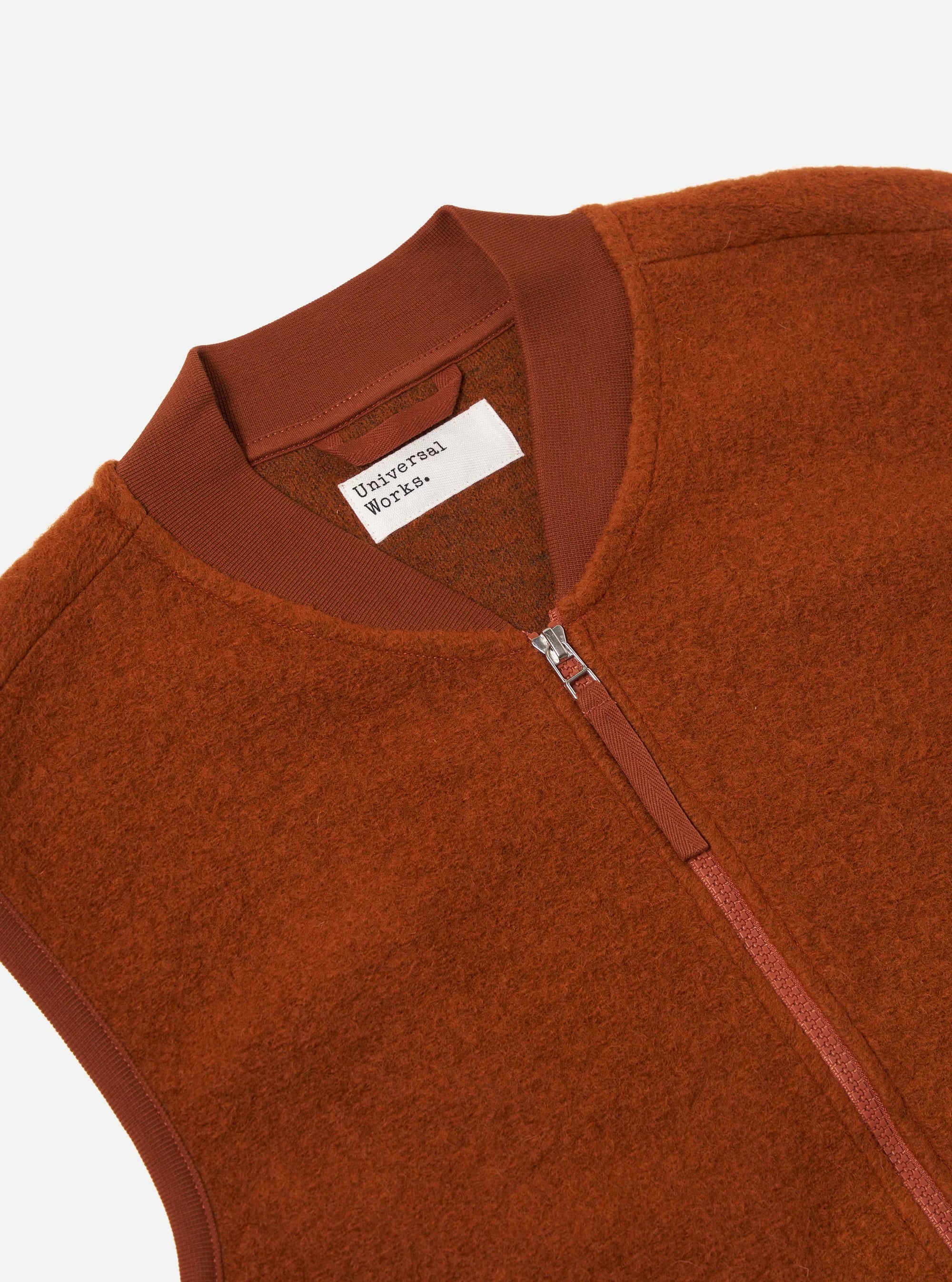 Universal Works Wool Fleece Zip Waistcoat