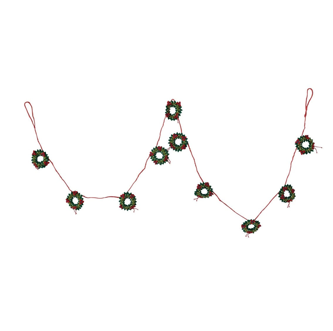 Handmade Wool Felt Holiday Wreaths Garland