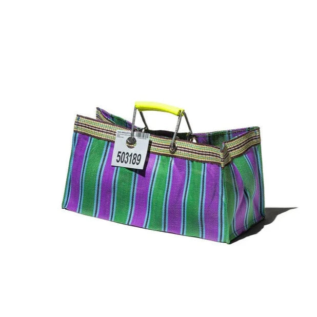 Recycled Plastic Stripe Bag - Wide