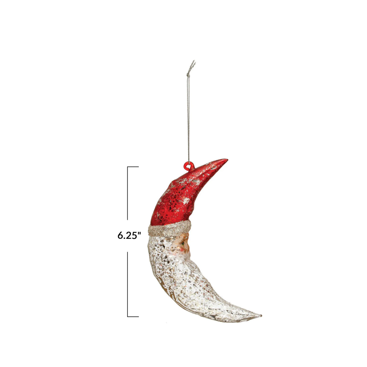 Santa Moon Ornament
