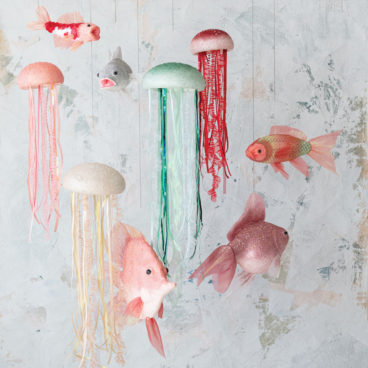 Fish ornament with glitter