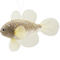 Fish ornament with glitter